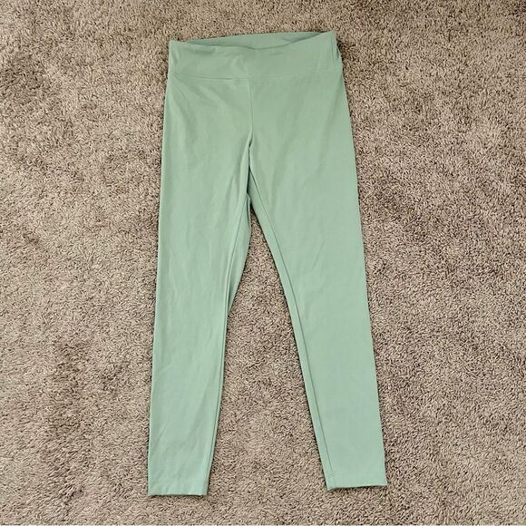 Koral Green Sage High Rise Black Out Athletic Exercise Legging’s SZ L NWOT - Picture 3 of 13